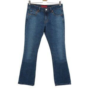 VTG Levis Juniors 5 Superlow Boot Cut 528 Blue Denim Jeans Cotton Blend 2003 Y2K